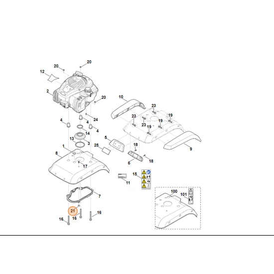 STIHL Glebogryzarka MH445.0 Nakrętka sześciokątna M8 9216 261 1100